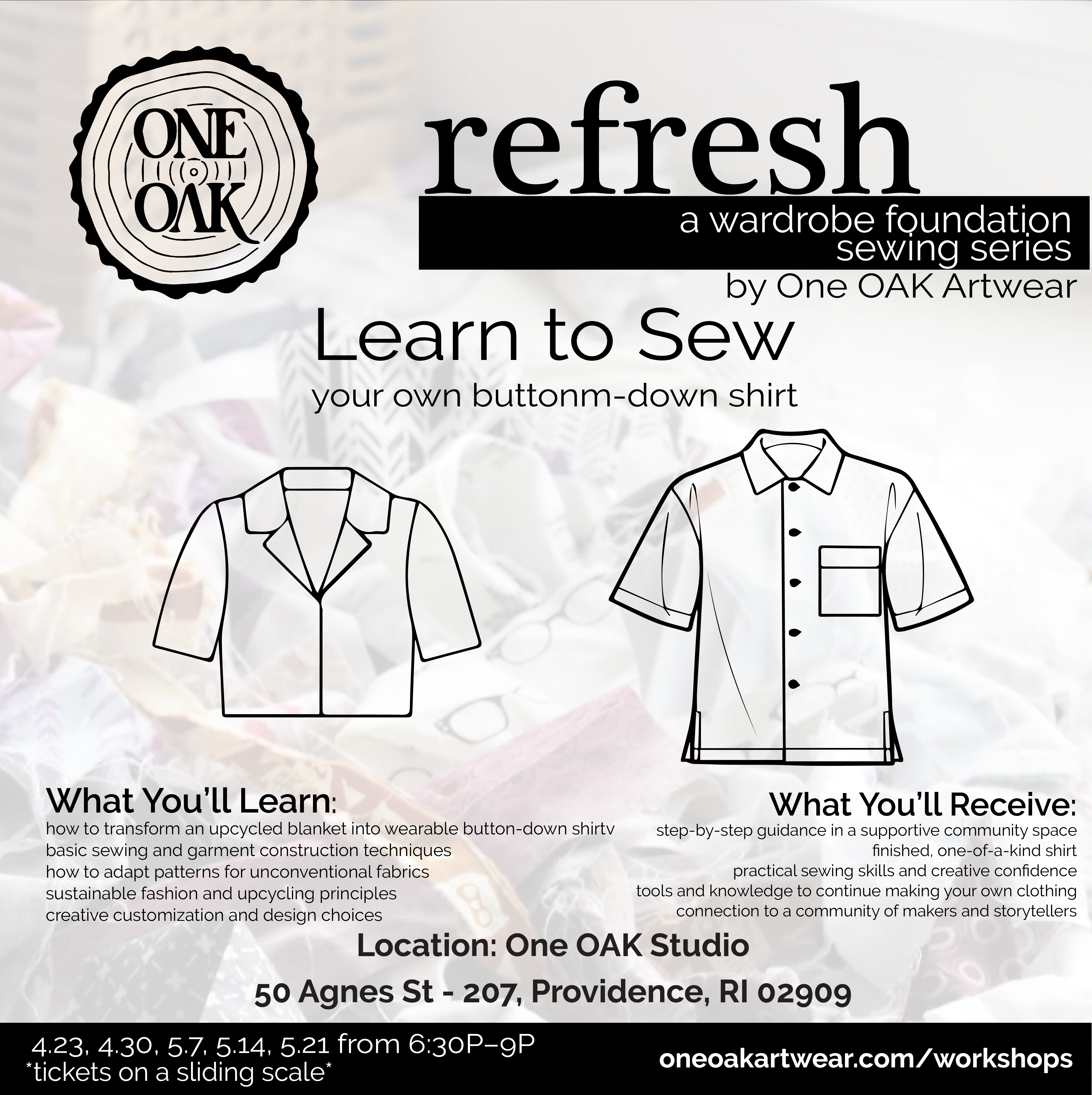 reFresh Button-Down Shirt Series workshop poster