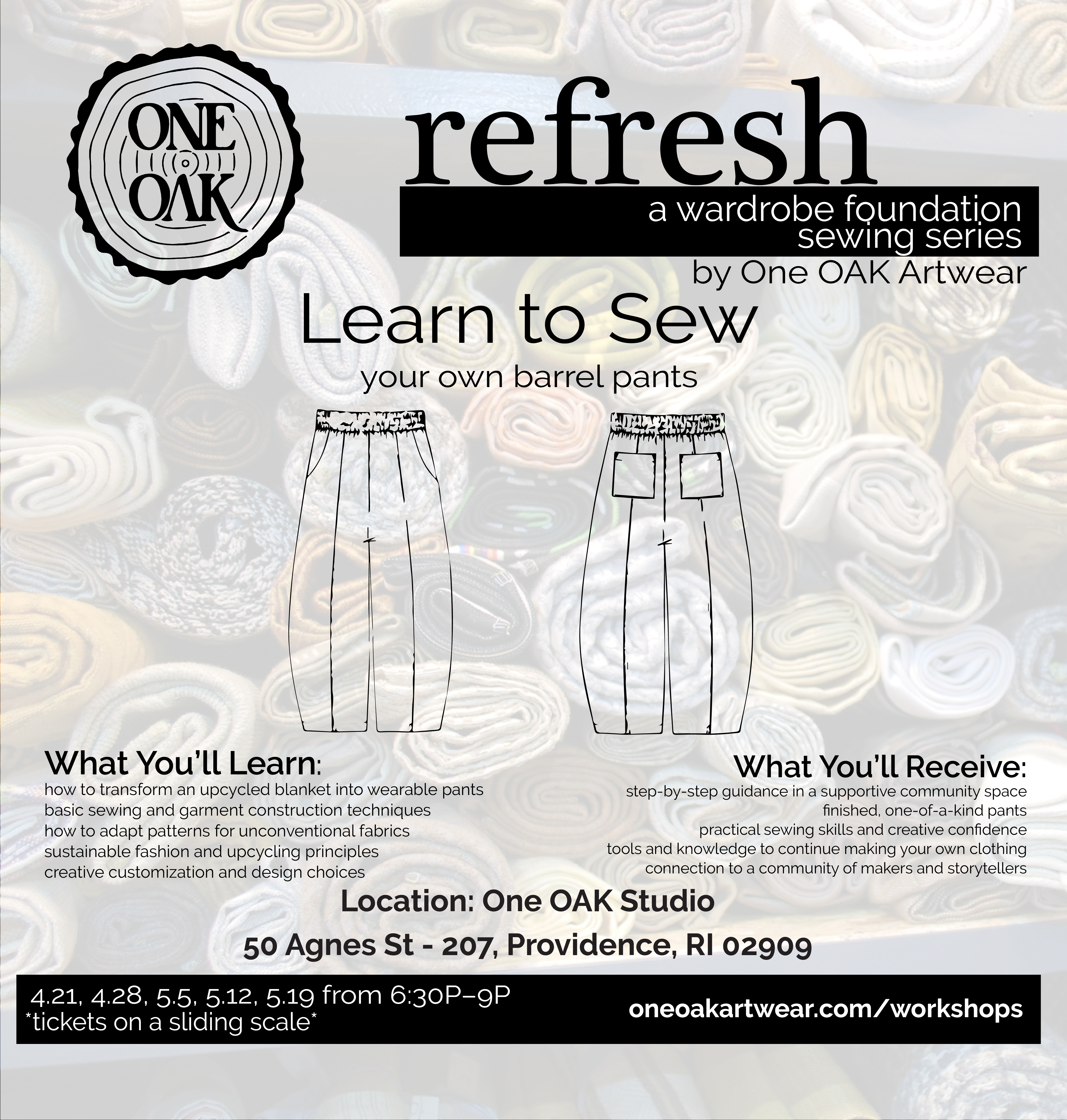 reFresh Barrel Pants Series workshop poster