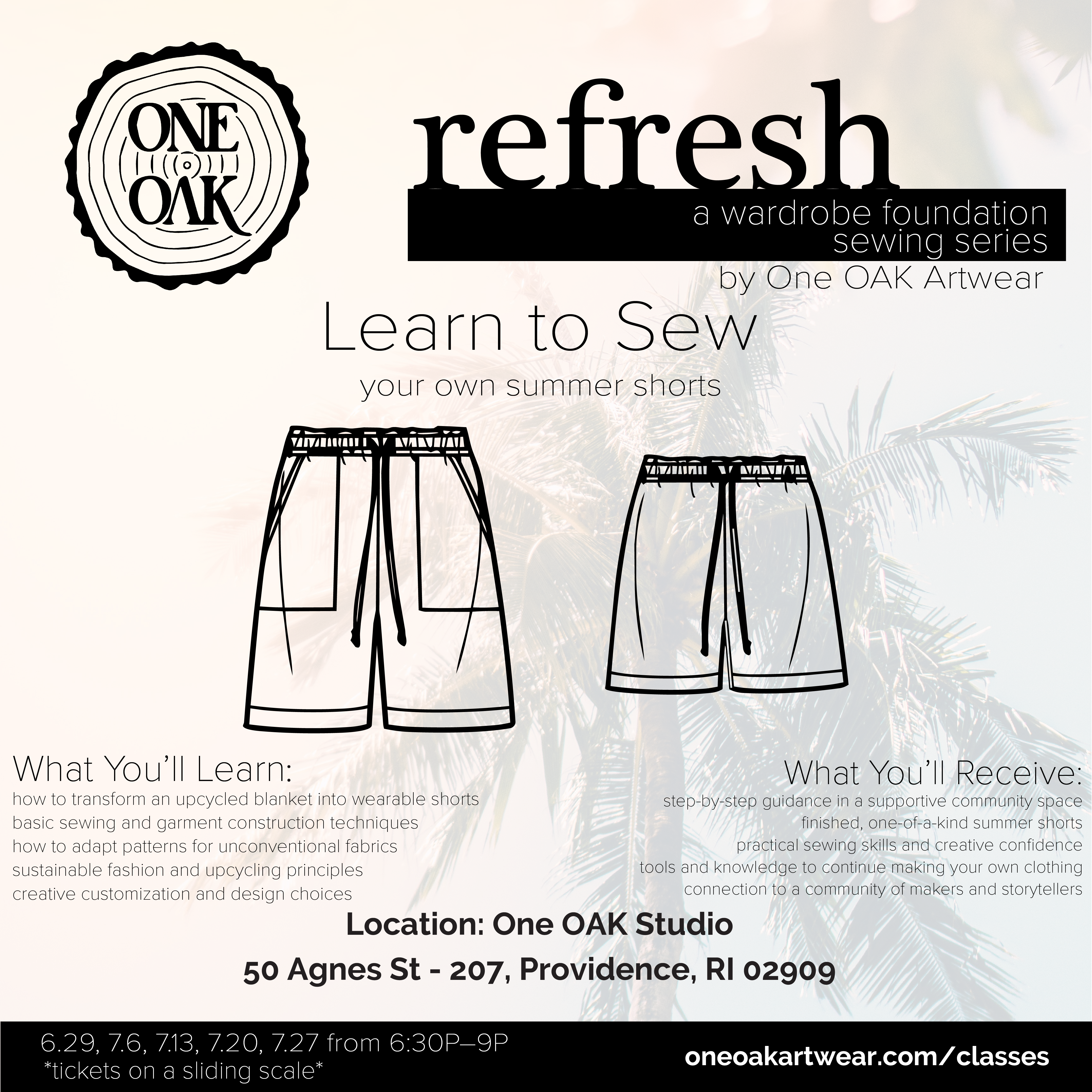 reFresh Summer Shorts Series workshop poster